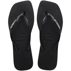Sandalias Havaianas Slim Square Logo Metallic Mujer