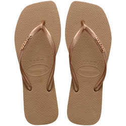 Square Havaianas Slim Square Logo Metallic Mujer