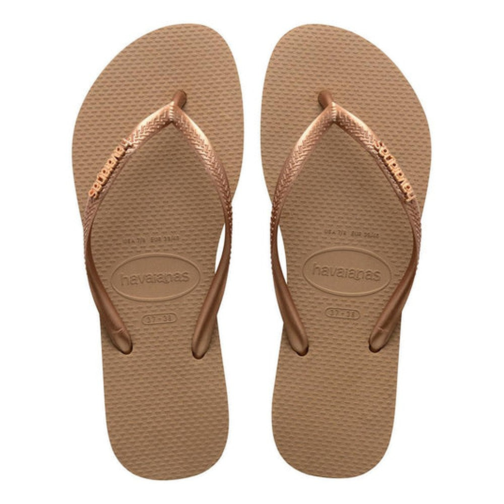 Sandalias Havaianas Slim Logo Metallic Mujer