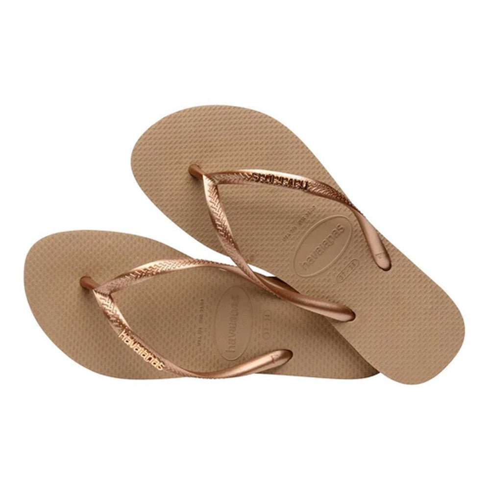 Sandalias Havaianas Slim Logo Metallic Mujer