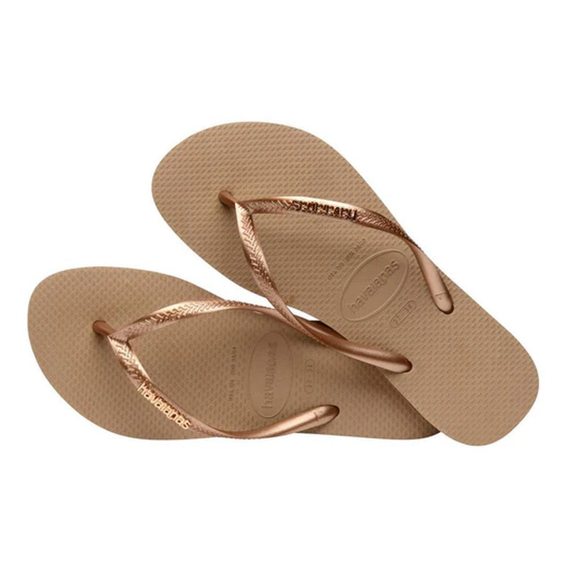 Sandalias Havaianas Slim Logo Metallic Mujer